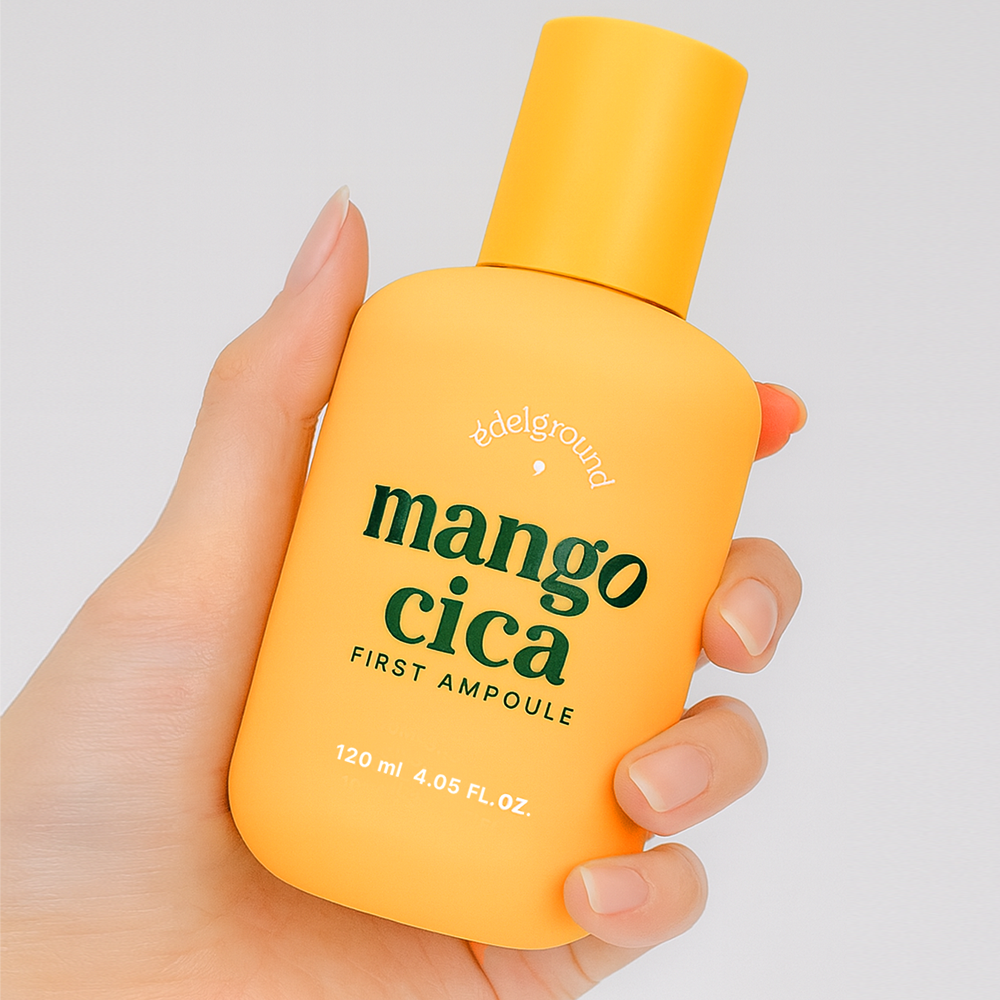 Edelground Mango Cica First Ampoule X PDRN 120ml – Brightening & Soothing Anti-Aging Serum