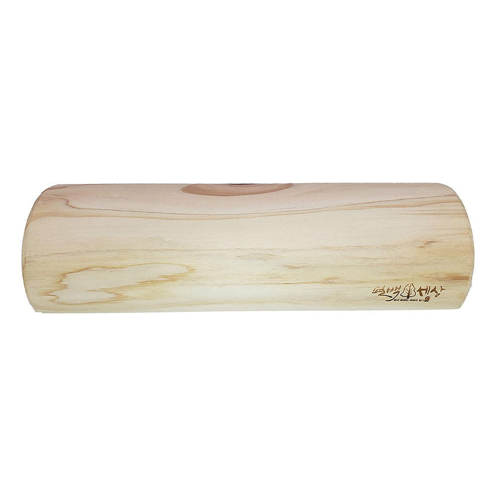 Therapeutic Wooden Pillow made of Hinoki Cypress for Stiff Neck, Shoulder Pain, Spinal Health, and Relaxation( (12 inch x 2 inch)