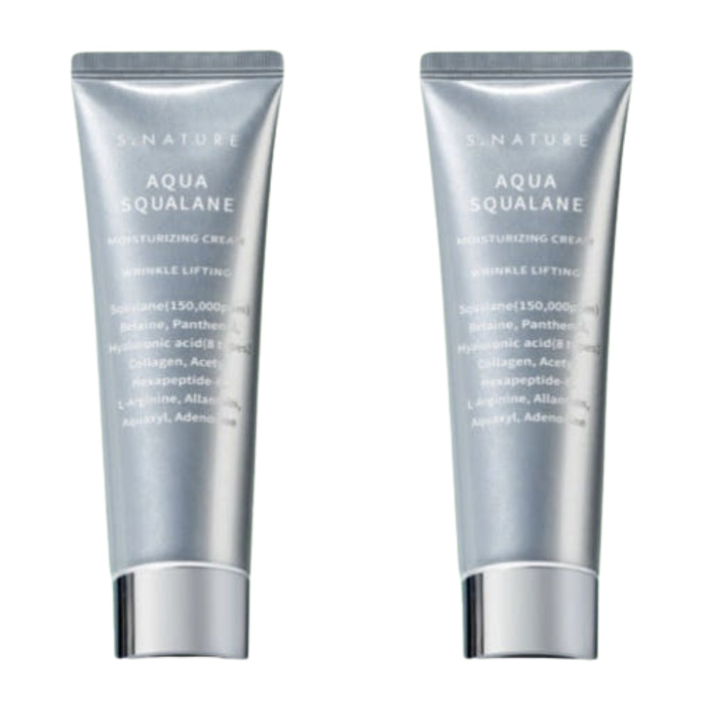S-Nature Aqua Squalane Moisture Cream 60ml (1+1) | Deep Hydrating & Pore Care Cream