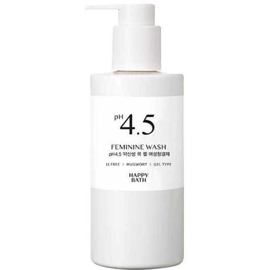 Happy Bath pH4.5 Mugwort Mild Feminine Wash 250ml – Low Irritation, Daily Intimate Cleanser