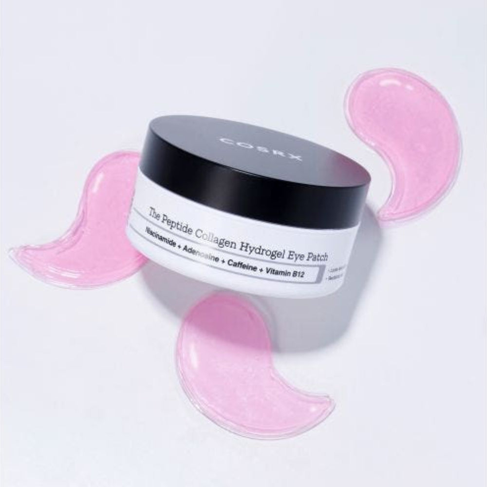 COSRX The Peptide Collagen Hydrogel Eye Patch 60pcs – Wrinkle Care, Firming, Hydrating Eye Treatment