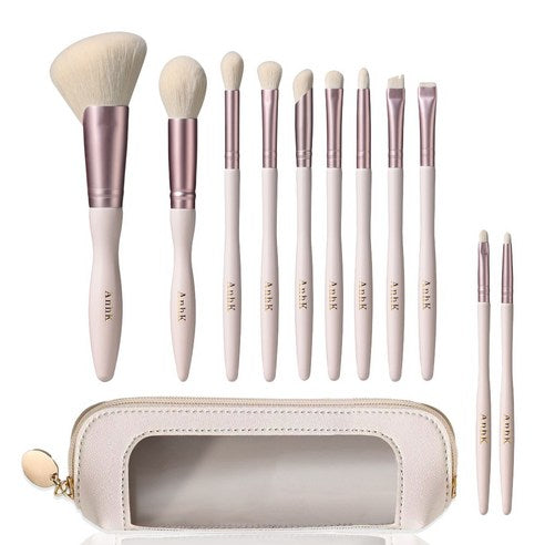 ANCK Lovely Makeup Brush 11-Piece Set with Case – Pink