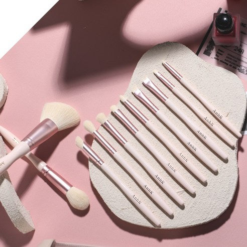 ANCK Lovely Makeup Brush 11-Piece Set with Case – Pink