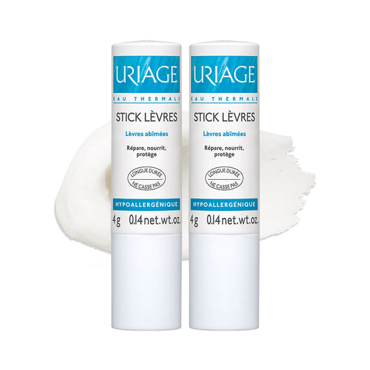 Uriage Stick Levres Original Lip Balm 4g Duo | Deep Moisturizing Lip Care for Dry & Chapped Lips
