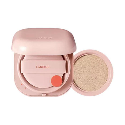 LANEIGE NEW Neo Cushion Glow Set (Refill Included) – Lightweight Dewy Finish SPF Coverage
