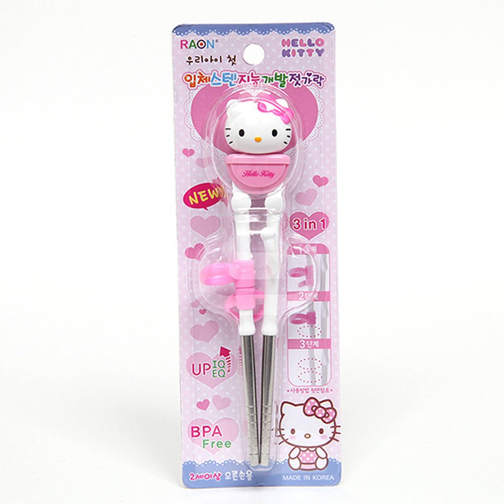 Raon Hello Kitty Brain Training Children Kids Right Handed Chopsticks